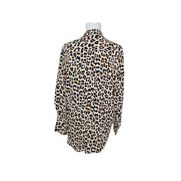 Zara Womens Long Sleeve Collared Button Up Shirt Leopard Print Size X-Small - XS - Picture 2 of 10